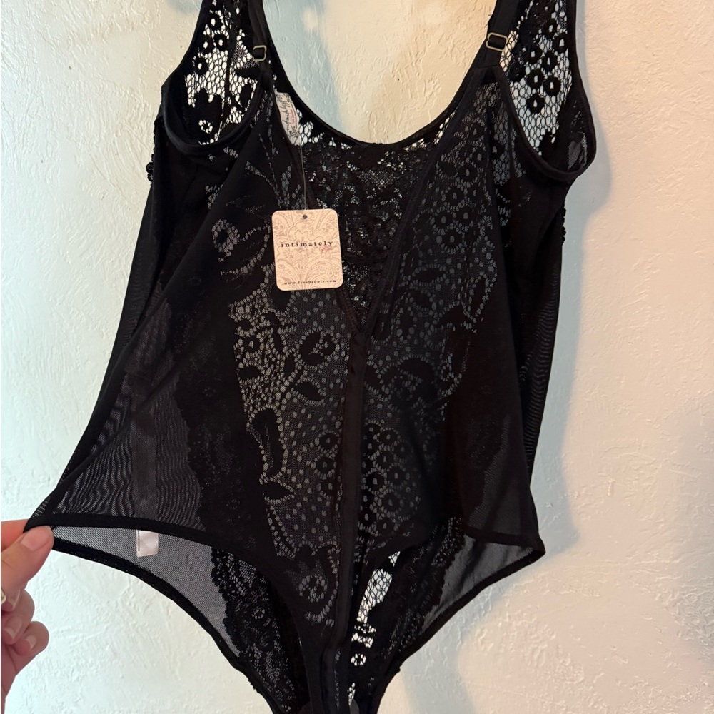 Black Free People Lace Bodysuit
